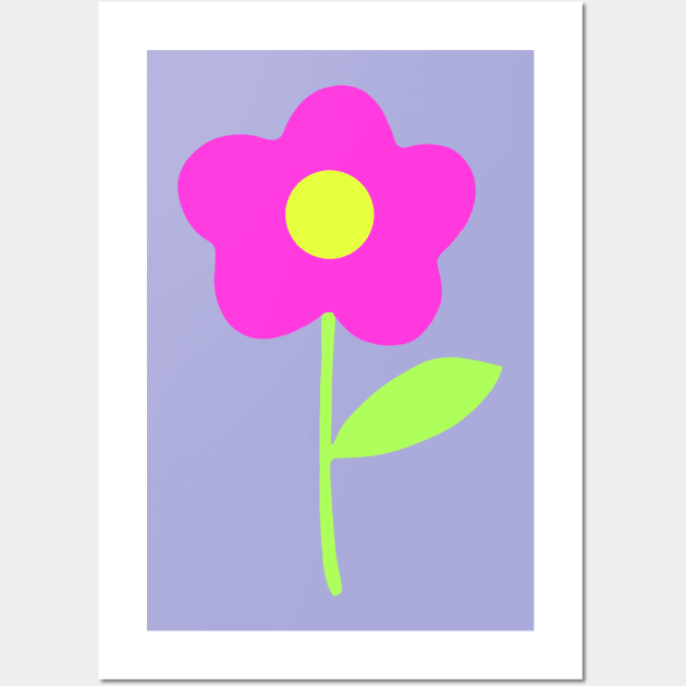 Just one pink flower. Wall Art by artistagniya